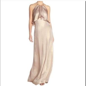Nouvelle Amsale - Lilith - Liquid Metal Chiffon; Rose Gold
Size M